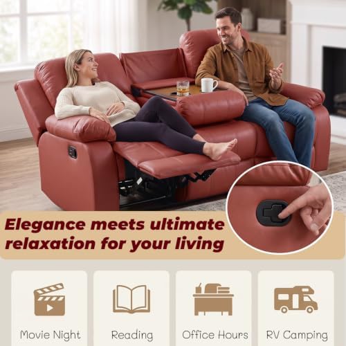 Leather Recliner Sofa，Reclining Sofa - Image 4