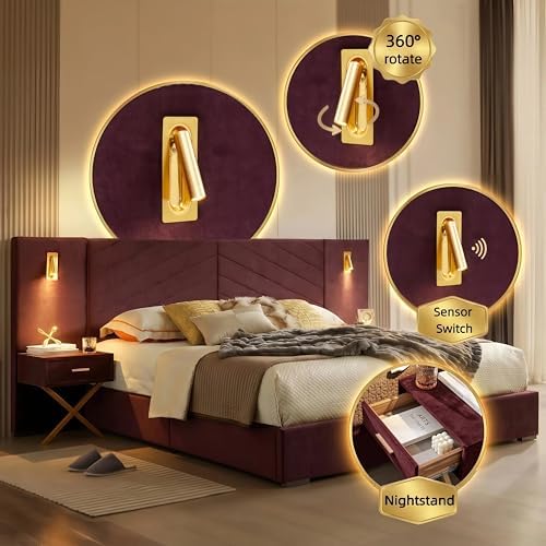 Queen Velvet Upholstered Bed Frame - Image 4