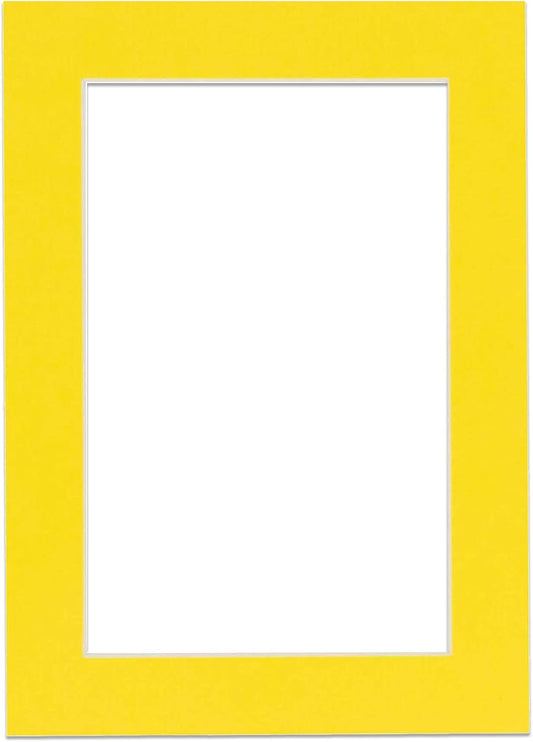 11x14 Mat for 8.5x11 Photo - Precut Yellow Picture Matboard for Frames Measuring 11 x 14 Inches - Bevel Cut Matte to Display Art Measuring 8.5 x 11 Inches - Acid Free ONE MAT