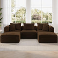 Novilla 106" Modular Sectional Sofa, U Shape Cozy Sectional Couch, Modern Cloud by Novilla