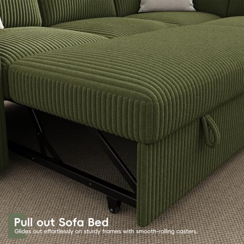 86" Sectional sleeper Sofa Bed, Pull Out Couch - Image 5