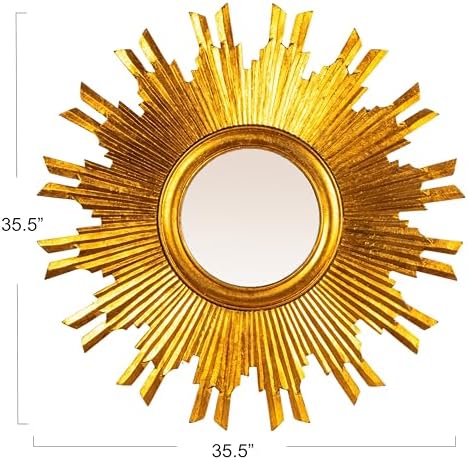 Creative Co-Op Gold Sunburst Mirror - Image 2