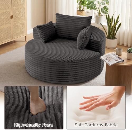 Oversized Chaise Lounge Chair Indoor, Boneless Sleeper Sofa Bed - Image 3
