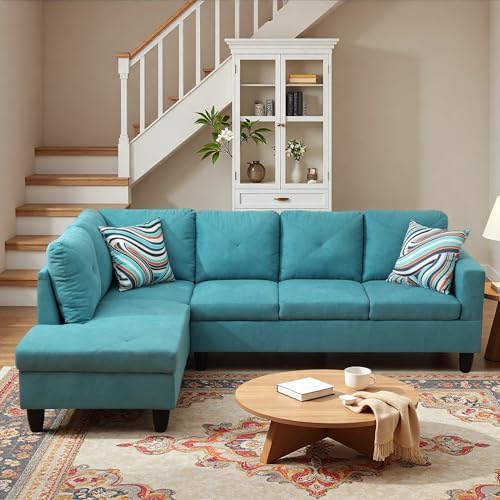 L-Shaped Sectional Sofa, Modern 4-Seat Couch by Outdoorchairs