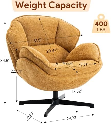 Swivel Accent Chair Set of 2, Modern Recliner Lounge Chair - Image 2