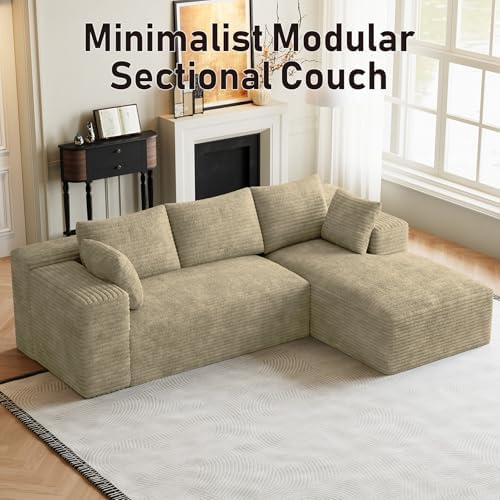 ONEMMLION 96" L-Shaped Cloud Boneless Couch Sofa - Image 5