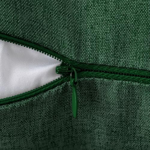 MIULEE Decorative Outdoor Pillow Covers Christmas 20x20 Emerald Green - Image 3
