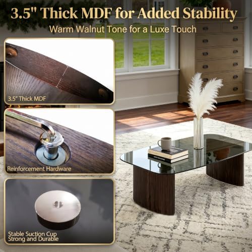 Modern Glass Coffee Table, Coffee Table - Image 4