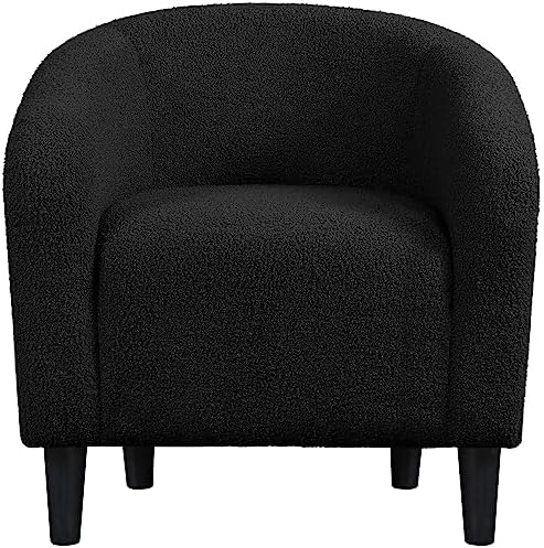 Topeakmart 25.5in Wide Small Sherpa Barrel Accent Chair by Topeakmart