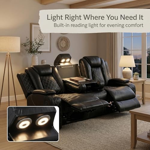 Power Reclining Leather Sofa Set – 3-Piece Home Theater Seating - Image 5