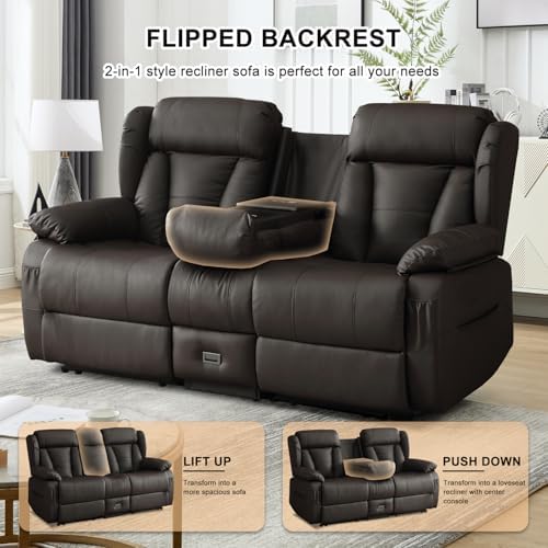 70.1"Loveseat Recliner Sofa, RV Couch Reclining Loveseat - Image 4