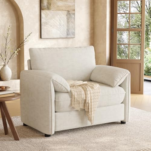 ONBRILL Oversized Accent Chair, 41 Inch Chenille Fabric Armchair by ONBRILL