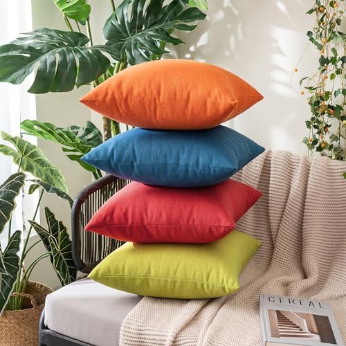 MIULEE Decorative Outdoor Pillow Covers Christmas 18x18 Red - Image 5