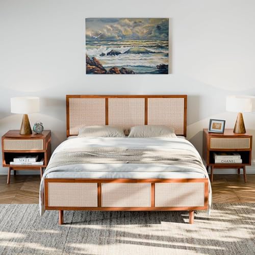 Bme Nancy Signature Bed Frame, Queen Bed Frame and Headboard Unique Geometric - Image 3