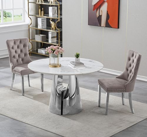 45” Round Dining Table Set For 2, Kitchen Table - Image 3