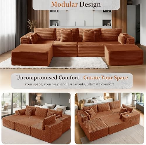 37" Cloud Sectional Couch Ottoman - Image 6