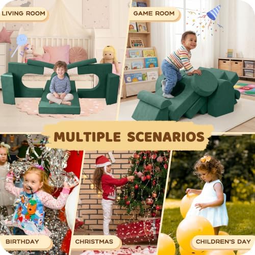 12Pcs Midular Kids Play Couch, Convertible Toddler Couch - Image 7
