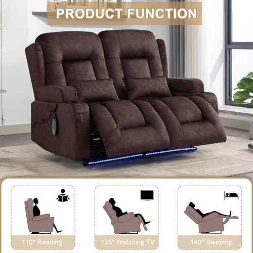 URRED Power Loveseat Recliner Sofa - Image 4