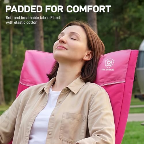 EVER ADVANCED Oversized Folding Rocking Camping Chair, Padded Portable Rocker - Image 4