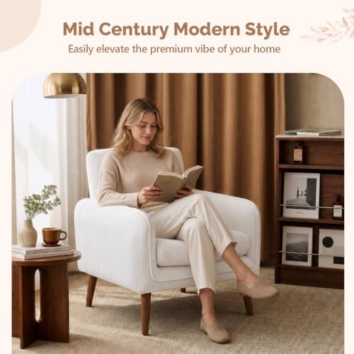 VINGLI Mid Century Modern Low Back Accent Chair - Image 3