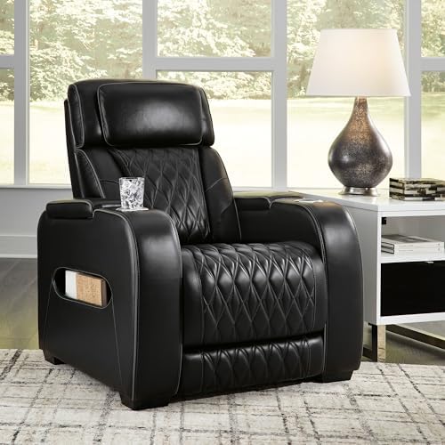 Signature Design by Ashley Leather Power Recliner Chair, Zero Gravity - Image 2