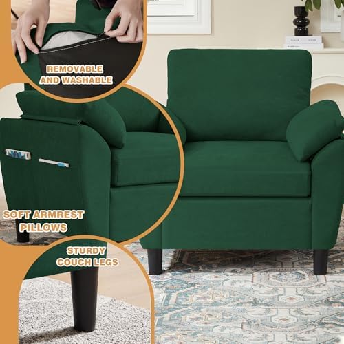 3 Piece Convertible Sectional Sofa Set, Modern Linen Small L Shaped Couch - Image 5