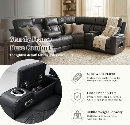 Power Reclining Sectional Sofa - Image 6