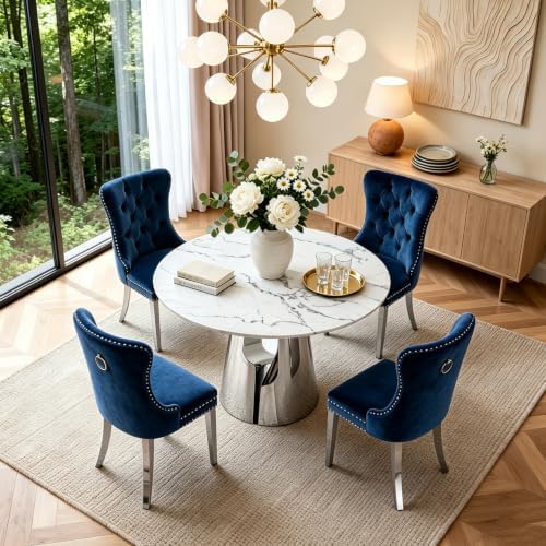 45” Round Dining Table Set For 4, Kitchen Table - Image 2