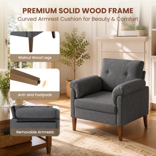 Accent Chair, Modern Upholstered Corner Chair - Image 4
