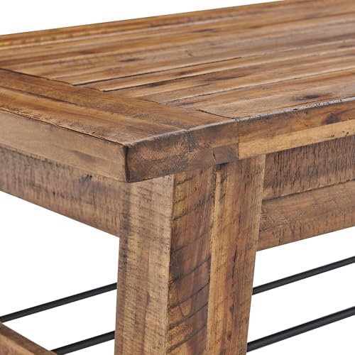 Alaterre Durango Rustic Industrial Solid Wood Coffee Table - Image 7