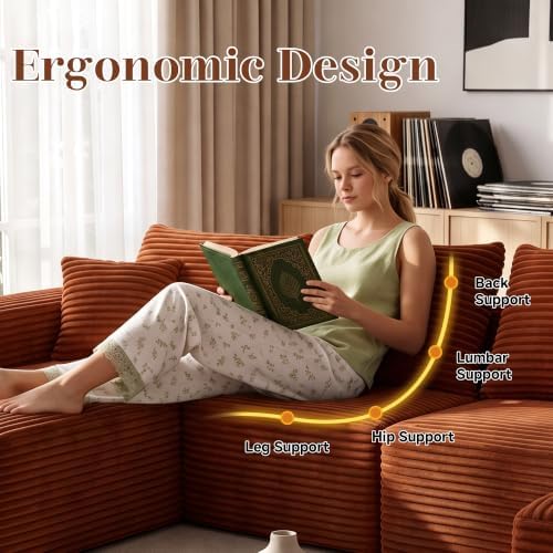 118" Boneless U-Shaped Couch for Living Room - Image 6