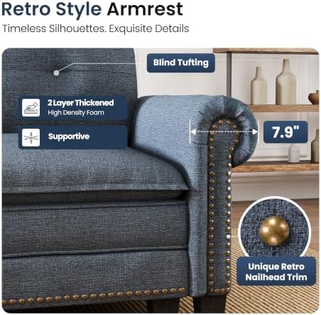 PHI VILLA 116" Oversized Modular Sectional Couch U Shaped - Image 5