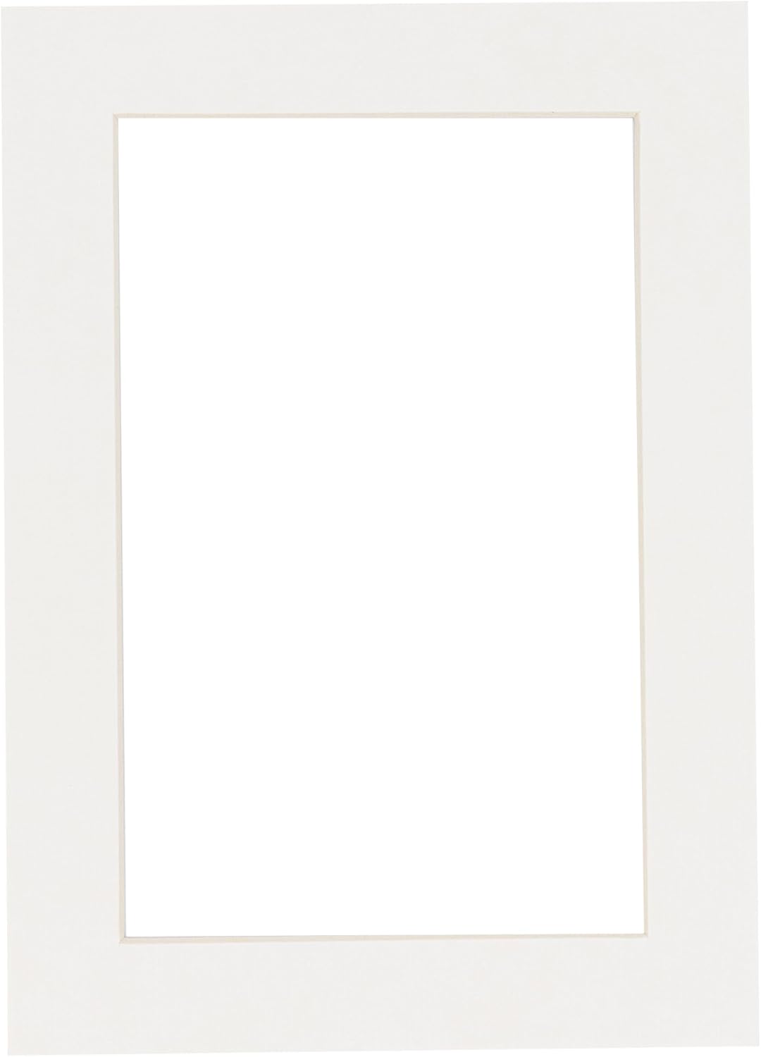 Poster Palooza 8x10 Mat Bevel Cut for 5.5x8.5 Photos - Acid Free Textured White Precut Matboard - For Pictures, Photos, Framing - 4-ply Thickness