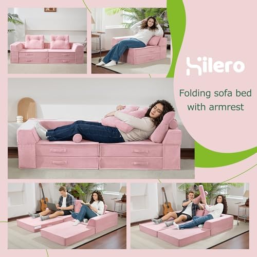 Folding Sofa Bed, Convertible Sleeper Chair Bed, Floor Sofa - Image 3