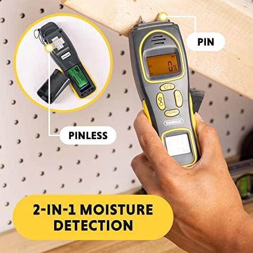 General Tools MMH800 Pin/Pinless Moisture Meter w/Temp and Humidity - Image 2