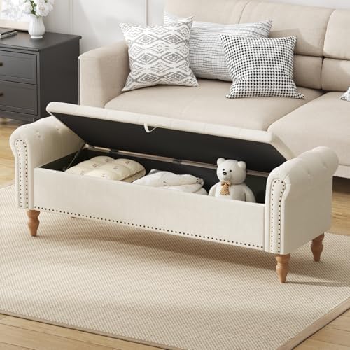 Furniliving 63” End of Bed Bench, Bedroom Bench - Image 4