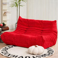 N&V Fireside Loveseat, Mid Century Armless Twin Size Floor Sofa, Soft Premium by NV