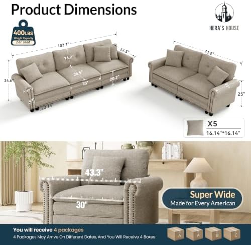 HERA'S HOUSE Modular Sectional Sofa Set - Image 2