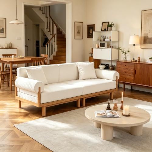 Sofa Bed, 84.65-inch, Pull Out Couch, Full Solid Wood Frame by PINNSSI