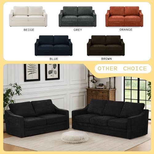 67” Chenille Loveseat Sofa w/Comfortable Back Cushions - Image 7