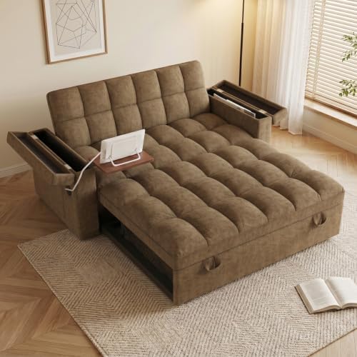 65'' Sleeper Sofa Pull Out Couches - Image 2