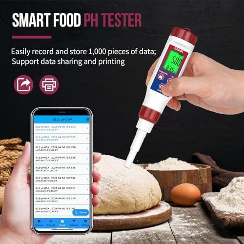 Smart pH Tester Strips for Food, Digital pH Meter for Canning - Image 4