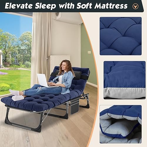 MOPHOTO 5-Position Folding Chaise Lounge Chair - Image 4