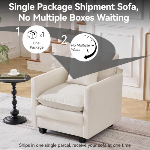 30'' Cloud Single Couch, Cloud Sofa - Image 5