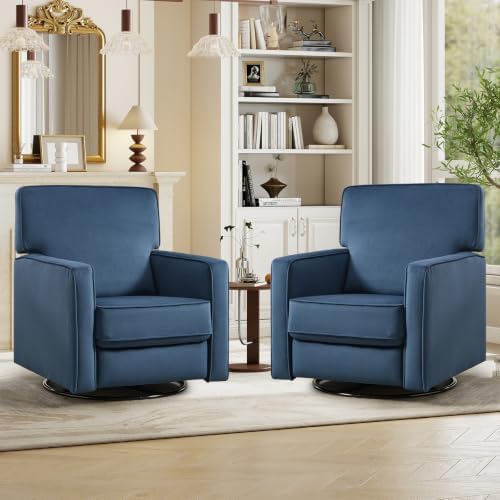 CANMOV Swivel Recliner Chair Set of 2, Push Back Recliner Chair, 360° Swivel by CANMOV