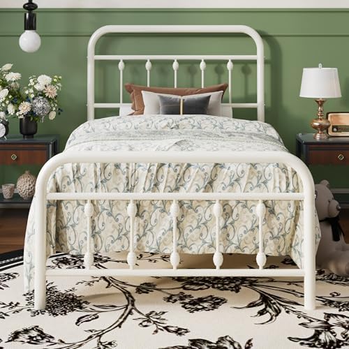 SHA CERLIN Twin Metal Bed Frame by SHACERLIN