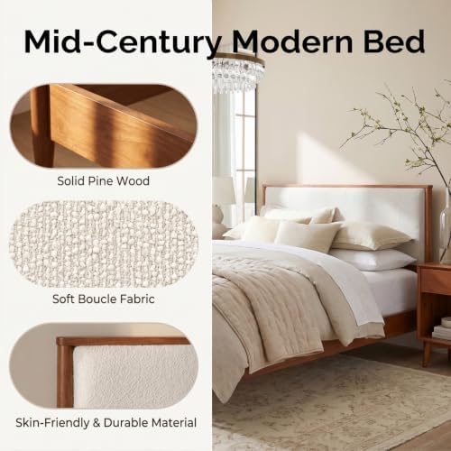 Merax Mid Century Bed Frame - Image 4