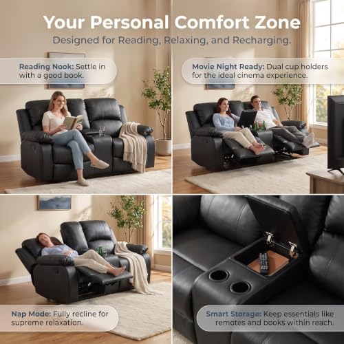 Leather Recliner Sofa，Reclining Sofa Set - Image 3