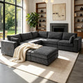 Oversized Modular Sectional Sofa, Dark Grey by Atrtivoent