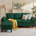 80" Sectional Sofa Couches, 3-Seater Reversible Couch by Chireca